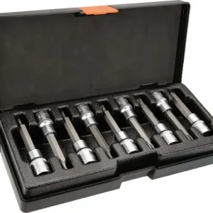 Łatwy zwrot Końcówki Torx na nasadce 100 mm, zestaw 9 szt.